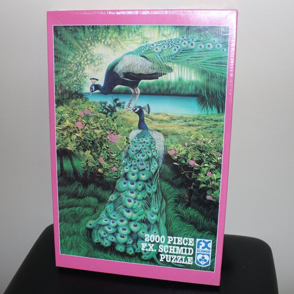 3/$118❤️sealed vintage 1997 FX Schmid WE AIN'T NO PARTRIDGES puzzle PEACOCKS - Picture 7 of 7
